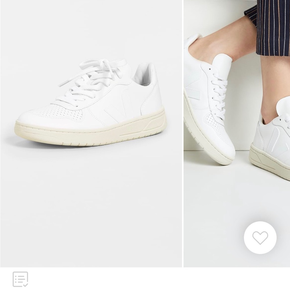 Veja White and Cream Women's Sneakers